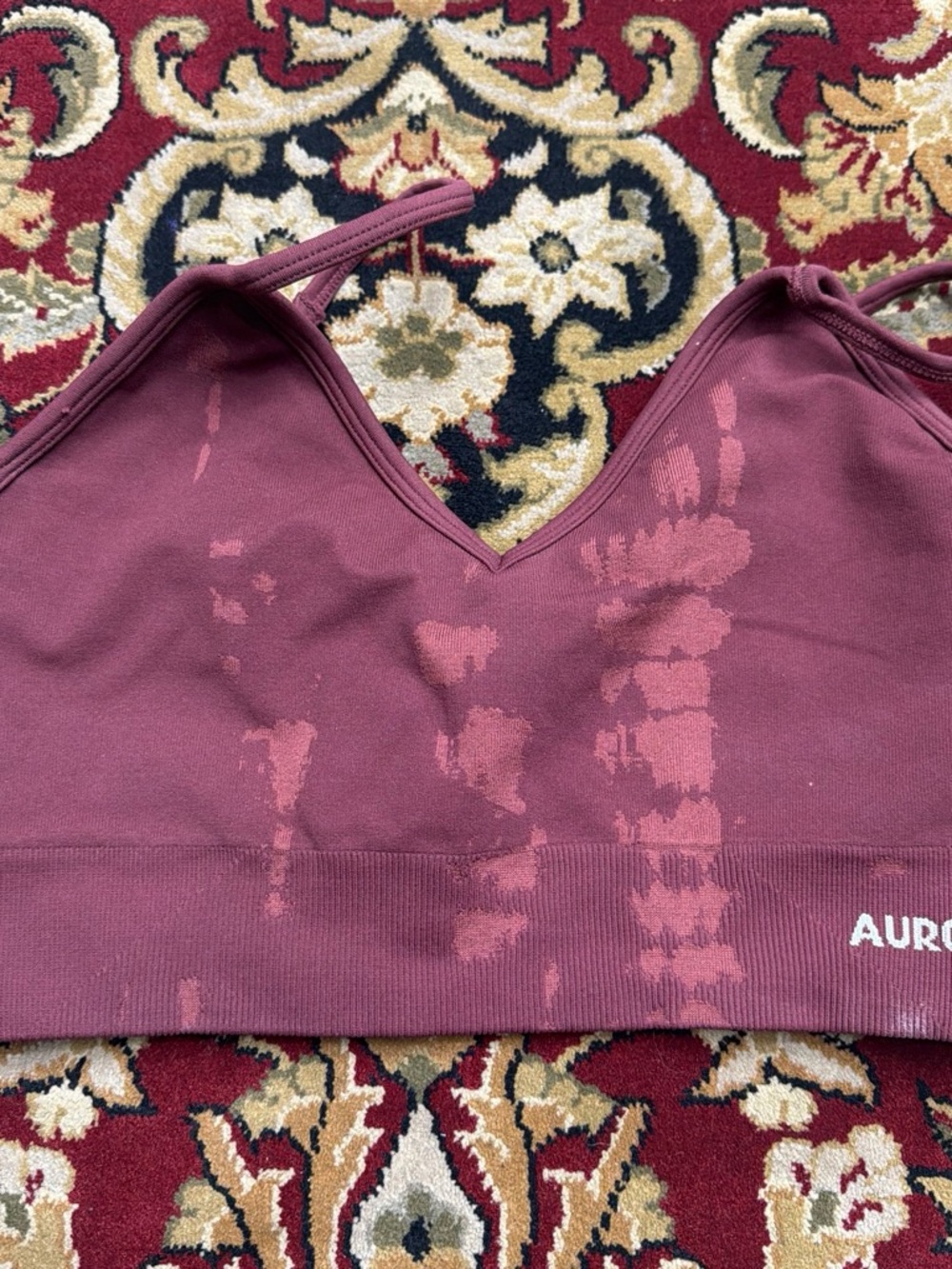Aurora Burgundy Sports Bra